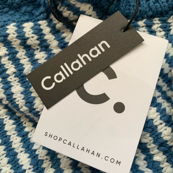 NWT Callahan Knitwear Stripe Dress Size Small Blue and White - Picture 7 of 7